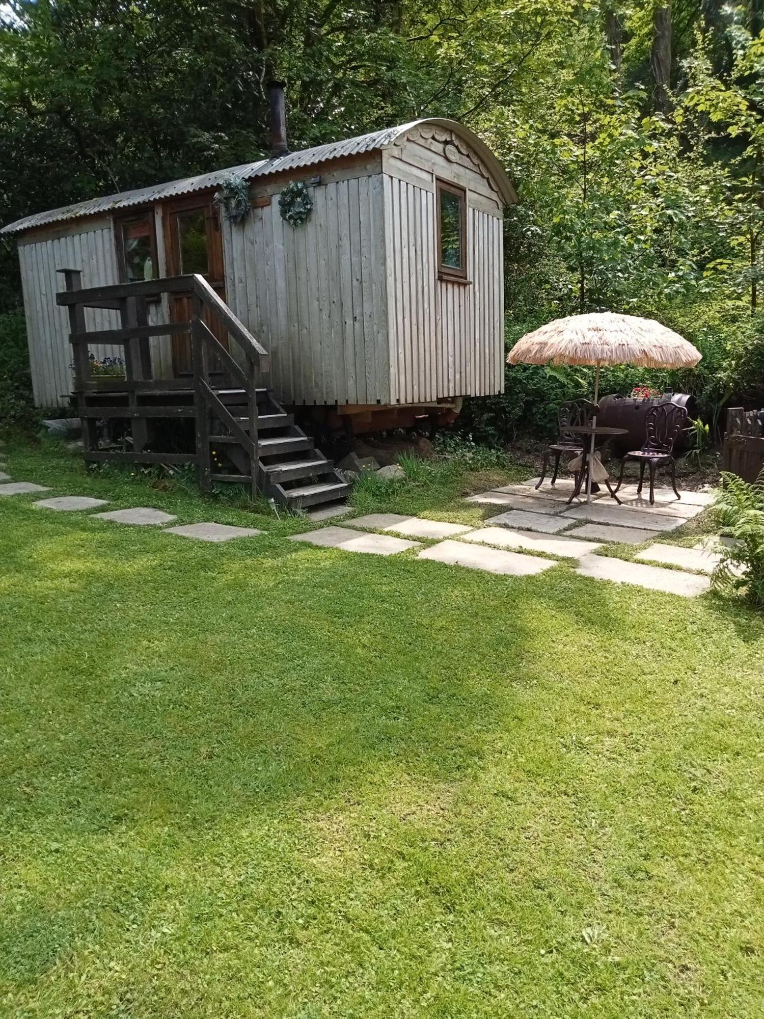 'Morris' The Shepherd'S Hut And Woodland Hot Tub Experience كرمرثن المظهر الخارجي الصورة